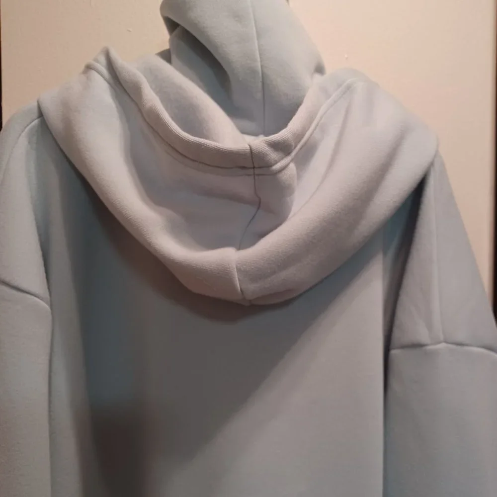 Forever 21 Baby Blue Hoodie Sweatshirt Size !X - Picture 4 of 5